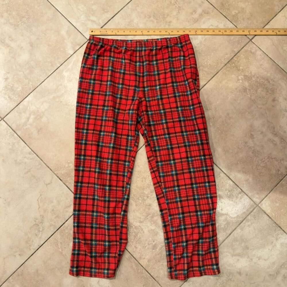Vintage Ralph Lauren Red Plaid Flannel Pajama Set – Women’s Large - Picture 5 of 8
